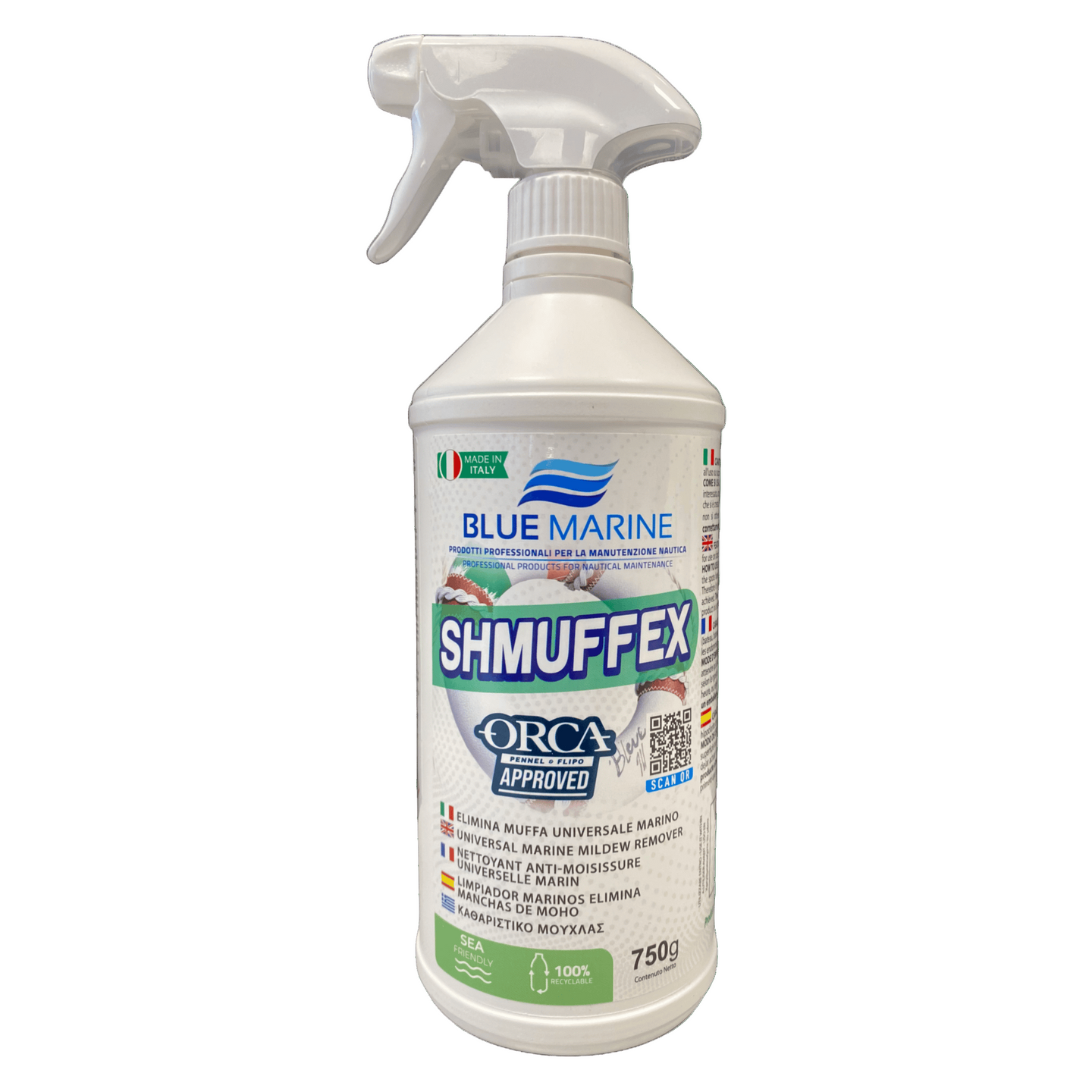 Shmuffex om schimmel te verwijderen van je rubberboot of RIB